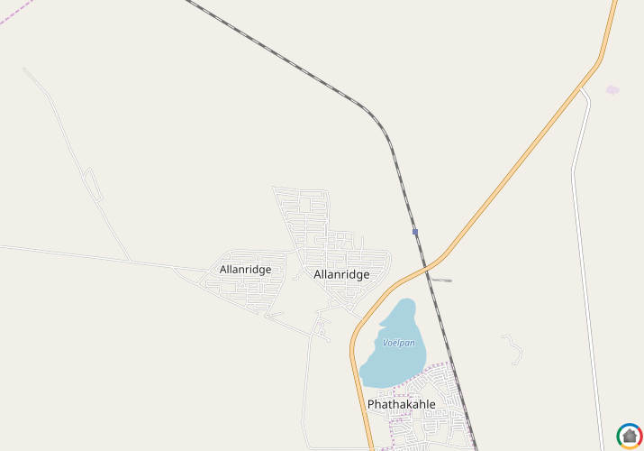 Map location of Allanridge